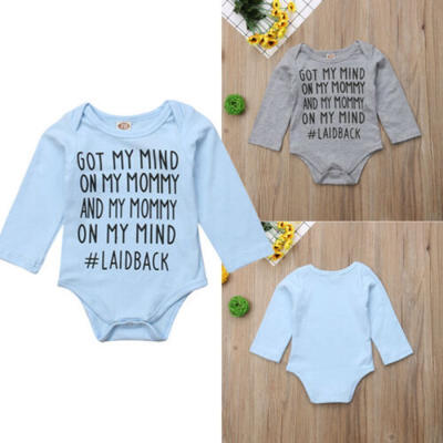

UK Infant Kids Baby Boy Girl Word Romper Bodysuit Jumpsuit Outfit Cotton Clothes