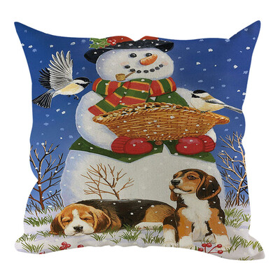 

Siaonvr Christmas Pillow Cover Pillowcases Decorative Sofa Cushion Cover Home Decoration