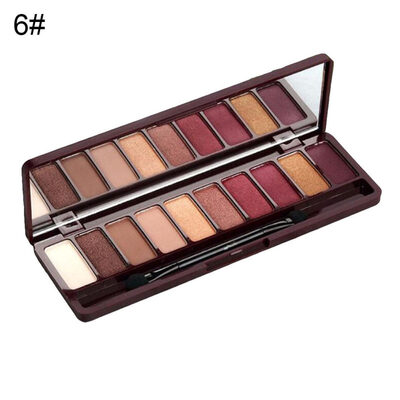 

10 Color Eyeshadow Palette Waterproof Long Lasting Shimmers Matter Smokey Makeup