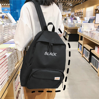

Ins wind bag female college students Korean version of high school junior high school junior high school girls simple Joker backpa