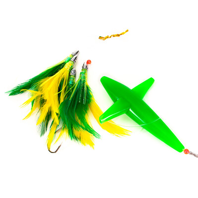 

Saidsome Tuna Feather Lure Tuna Lure Tuna Feather Daisy Chain with Bird Teaser fishing bait fishing lure