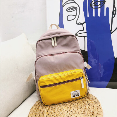 

Schoolbag Girl Korean version of high school students Chaobai campus simple inswind BF ancient feeling young girl Canvas Shoulder