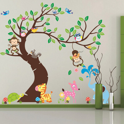 

〖Follure〗The Owl Monkey Park Real Kindergarten Children Removable Wall Stickers