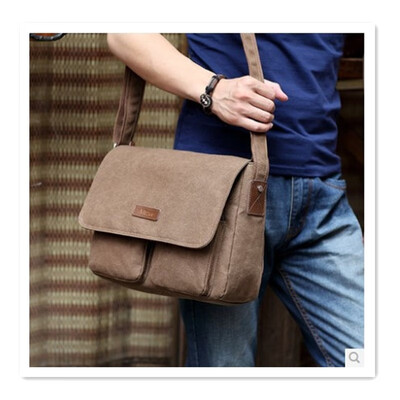 

Casual canvas mens large shoulder bag shoulder bag retro Messenger bag mens casual bag mens Messenger bag handbag
