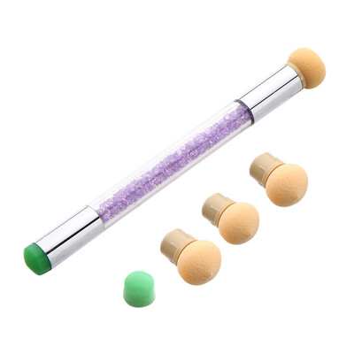

Toponeto Set Glitter Powder Picking Dotting Gradient Pen Brush 6Sponge Nail Art Tools