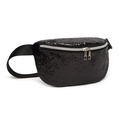 

Sequins Shoulder Women Waist Fanny Belt Packs Leather Crossbody Chest Bags