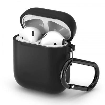 

Protective Silicone Cover For AirPods Charging Case Scratch-proof Shock-proof Case Skin With Carabiner For AirPods 1