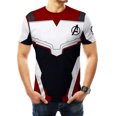 

Round Neck T-Shirt Quantum Battle Tees Short-Sleeved Print Top For Men