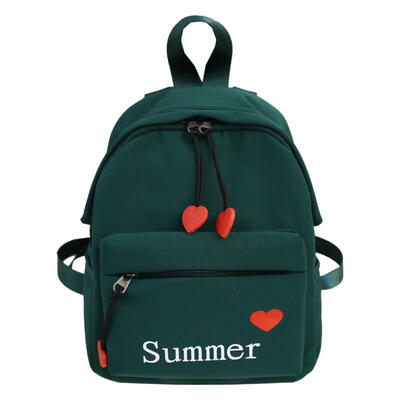 

Heart Letter Print Travel Backpacks Women Nylon Rucksack Shoulder Bags