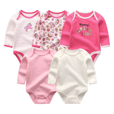

Kiddiezoom Unicorn Baby Clothing Sets 5Pcs Rompers Babywear Bodysuits Baby Boys Clothes Newborn 0-12M Cotton Baby Girls Clothes