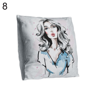 

Double-sided Printing Fashion Girl Pillow Case Cushion Cover Sofa Bed Car Decor