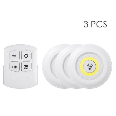 

45v 1W COB LED Puck Light 6 Pack with Remote Controller Brightness Adjustable Wireless Dimmable Touch Sensor Control Night Lamp U