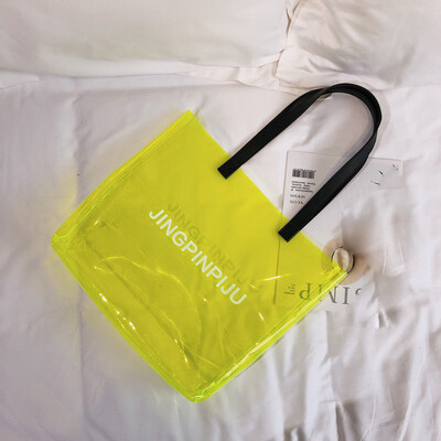 

Tailored Fashion Girl Transparent Jelly Large Capacity Shoulder Bag Beach Bag Handbag