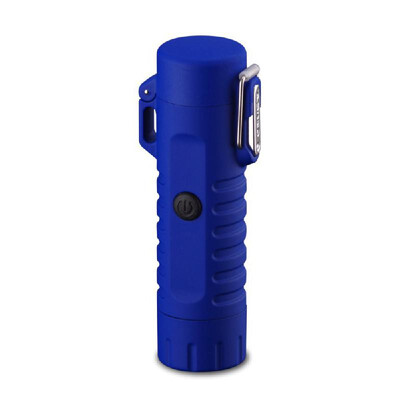 

Outdoor Camping Flashlight LED Light Multi-function USB Waterproof Double ARC Charging Lighter Portable Self-defensive Lighting