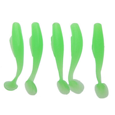 

Lixada 5Pcs T Tail Soft Worm Fishing Luminous Lures Bait Fishing Tackle