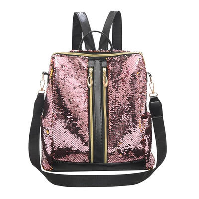 

Women Glitter Sequins Backpack Girls Bling Rucksack Students School Bags
