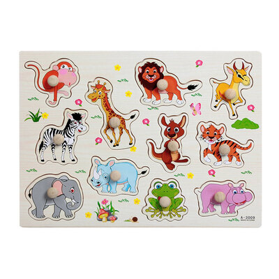 

Wooden Baby Children Animal Jigsaw Early Learning Puzzle Toys Educational Plate