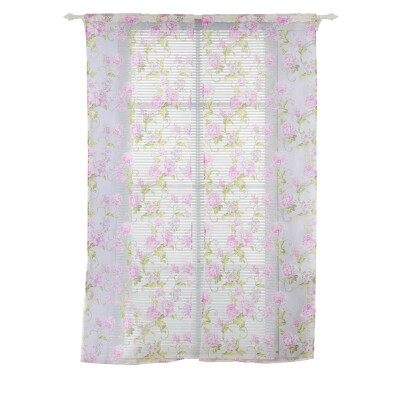 

Floral Voile Sheer Tulle Curtain for Living Room Bedroom Kitchen