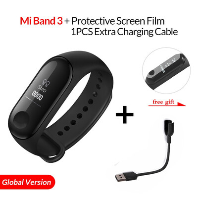 

In Stock Xiaomi Mi Band 3 Smart Wristband Fitness Bracelet MiBand Band 3 Big Touch Screen OLED Message Heart Rate Time Smartband