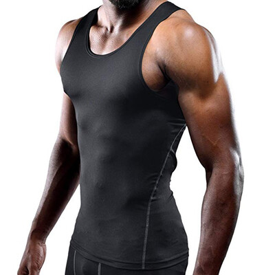 

Toponeto Mens Round Neck Fit Slim Printed Sport Sleeveless Shirts Tee Vest Tank