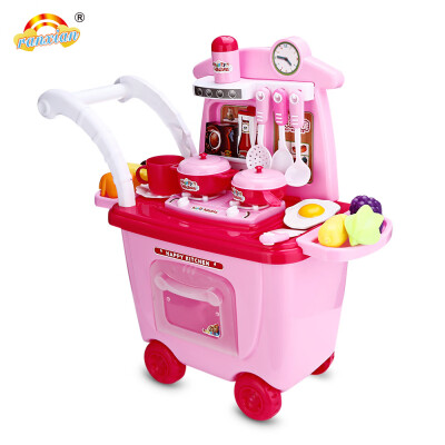 

Ranxian RX1900-8 30pcs Kids Trolley Toys Children Kitchen Cooking Theme Simulation Play House Bauble
