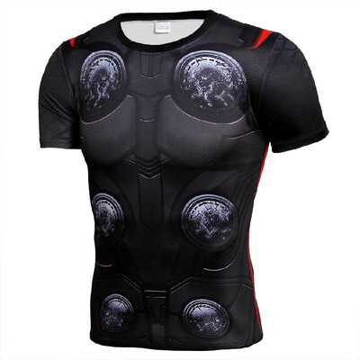 

Avengers 3 Infinite War Raytheon Sol Clothes Marvel Around Sports Fitness Quick Drying Short Sleeve T-Shirt Short