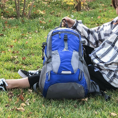 

40L Water Resistant Camping Hiking Backpack Outdoor Sports Bag Trekking Climbing Travel Backpack Bag Fits 14 Inch Laptop for Men W