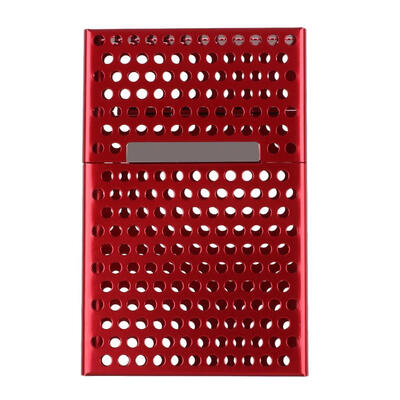 

Magnetic Aluminum Alloy Hollow 20 Cigarette Holder Protector Card Case Box