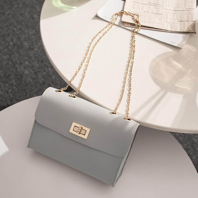 

New Fashion Simple Series Small Square Bag High-Quality Women Pu Leather Chain Shoulder Bag Girl Mobile Phone Wallet Shoulder Bag