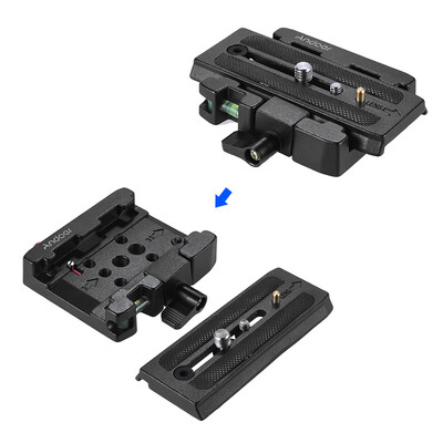 

Andoer Video Camera Tripod Quick Release Clamp Adapter with Quick Release Plate Compatible for Manfrotto 501 500AH 701HDV 503HDV Q
