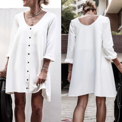

AU Stock Women Long Sleeve Evening Party Cocktail Club Short Mini Dress Sundress