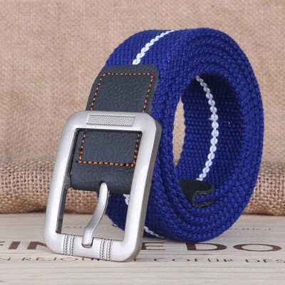 

Unisex belt fashion casual stripe canvas Men Alloy pin buckle belt outdoor sport Men&Women cowboy casual belt