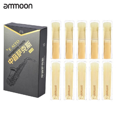 

ammoon High Grade Eb Alto Saxophone Sax Bamboo Reeds Strength 20 10pcs Box