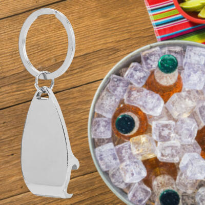 

Greensen Silvery Keychain Bottle Opener Metal Key Ring Wedding Souvenir Party Gift