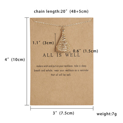 

Fashion Jewelry Good Karma Happy Lotus Choker Necklace Alli is Well Heart Love Palm Family Pendant Short Clavicle Necklace