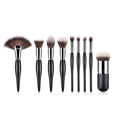 

〖Follure〗9PCS Black Cosmetic Makeup Brush Brushes Foundation Powder Eyeshadow Brush Set