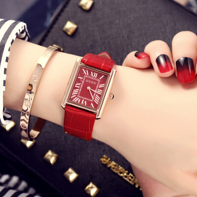 

Waterproof Korean version of the couple watch rectangular belt non-mechanical watch quartz watch female watch