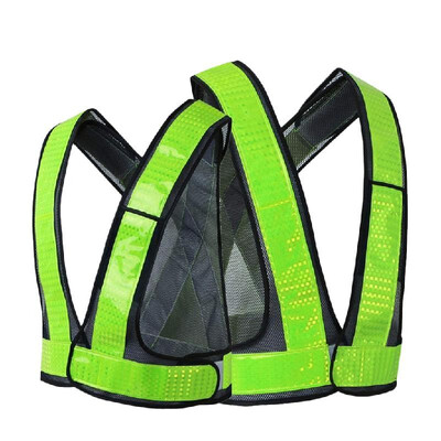 

V-Shaped Reflective Safety Vest Traffic Safety Clothing High Visibility Night Running Reflective Vest Night Police Overalls