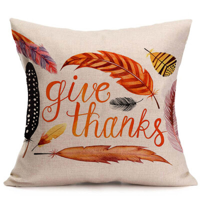 

Tailored Happy Fall Thanksgiving Day Soft Linen Pillow Case Cushion Cover Home Decor