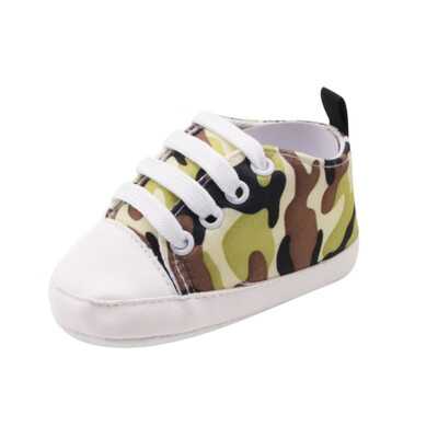 

Infant Boys Girls First Walkers Soft Anti Slip Baby Shoes Toddler Camouflage Lace Up Sneakers for 0-18 Months