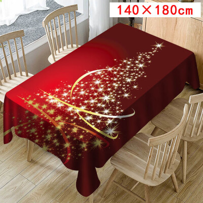 

Toponeto Christmas Tablecloth Print Rectangle Table Cover Holiday Party Home Decor