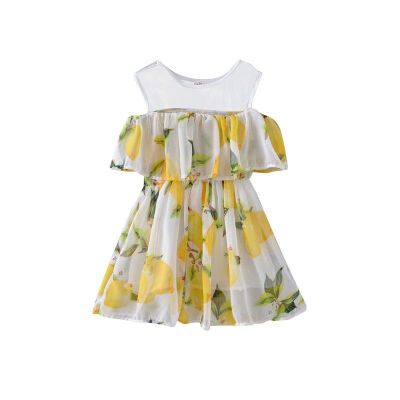 

Summer Baby Dresses Print Sleeveless Harness Dress Princess Ball Gown Girl Dress Children Clothes Children Dress 2-7Y