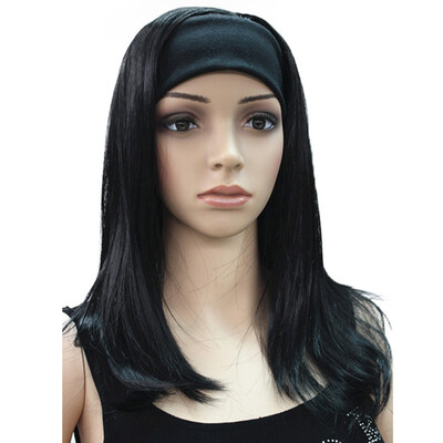 

StrongBeauty Medium Blonde Highlights Natural Slight Waves Heat Ok Synthetic HEADBAND Wig COLOUR CHOICES