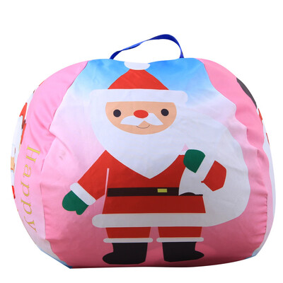 

Toponeto Christmas Kids Stuffed Gift Toy Storage Bean Bag Soft Stripe Fabric Chair GN