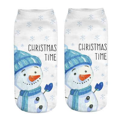 

Gobestart Womens 3D Cartoon Funny Christmas Crazy Cute Amazing Novelty Print Ankle Socks