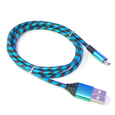 

Nylon Braid Micro Data Charger Usb Cable for Android 1M