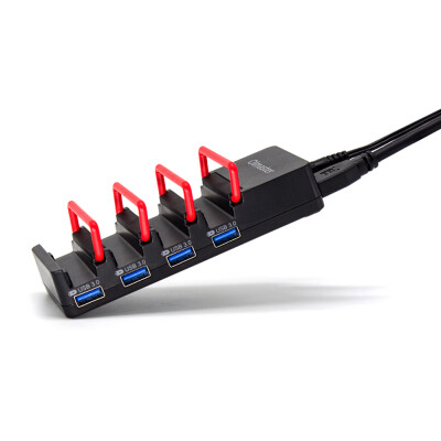 

OImaster USB30 Hub Adapter 4 Ports Charging Station High Speed Charger Phone Support with Power Adapter for PC Laptop