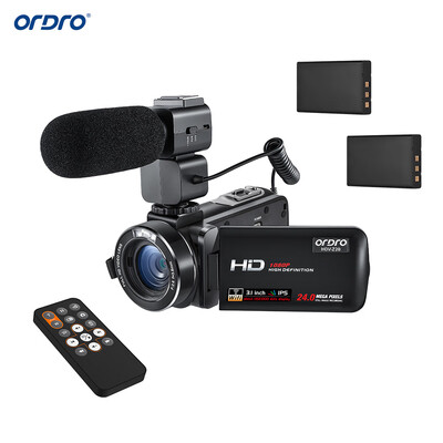 

ORDRO HDV-Z20 1080P Full HD 24MP WiFi Digital Video Camera Camcorder 31 Inch Rotatable IPS Touchscreen 16X Digital Zoom Supports