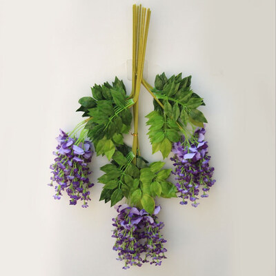 

FUNNYBUNNY Artificial Silk Wisteria Vine Hanging Flower Wedding Decor 6colors