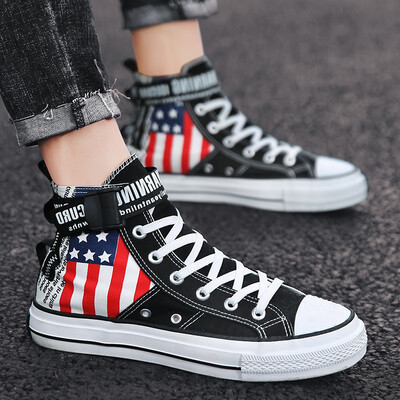 

Net red with the high-top canvas shoes male Korean version of the trend of youth shoes casual shoes wild shoes Gaobang tide shoes